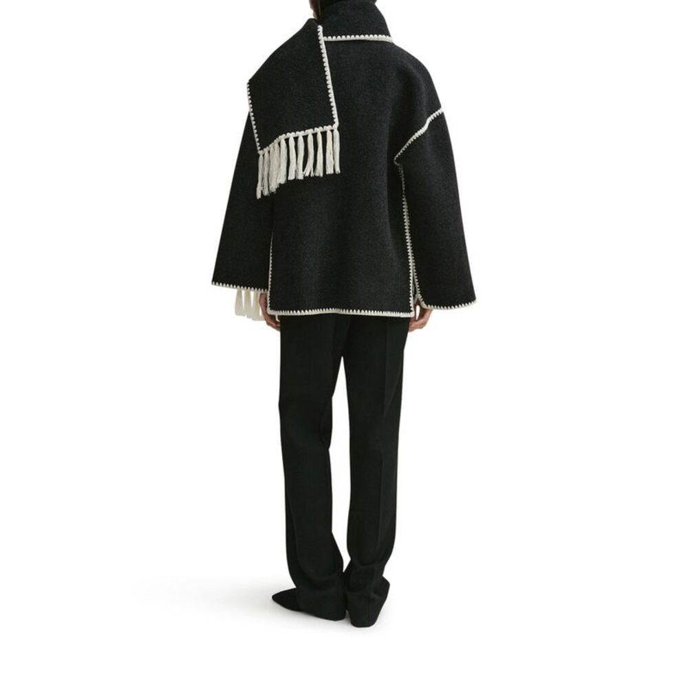 Toteme Women Wool Jacket With Scarf - Picture 4 of 6